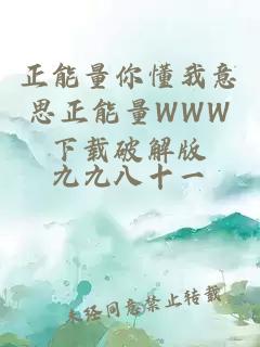 正能量你懂我意思正能量WWW下载破解版