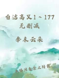 白洁高义1～177无删减