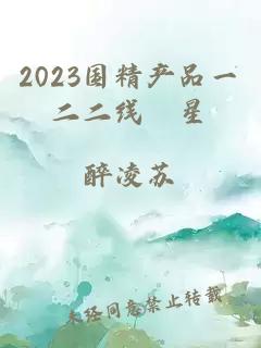 2023国精产品一二二线眀星