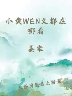 小黄WEN文都在哪看