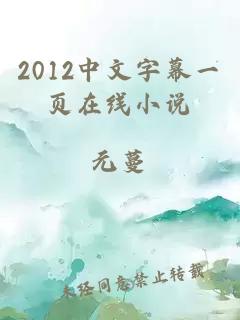 2012中文字幕一页在线小说