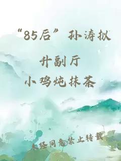 “85后”孙涛拟升副厅