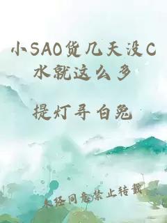 小SAO货几天没C水就这么多