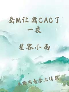 岳M让我CAO了一夜