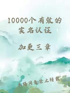 10000个有效的实名认证